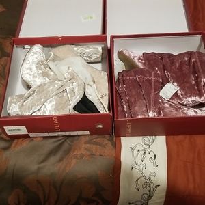 2- pairs of suede above the knee boots